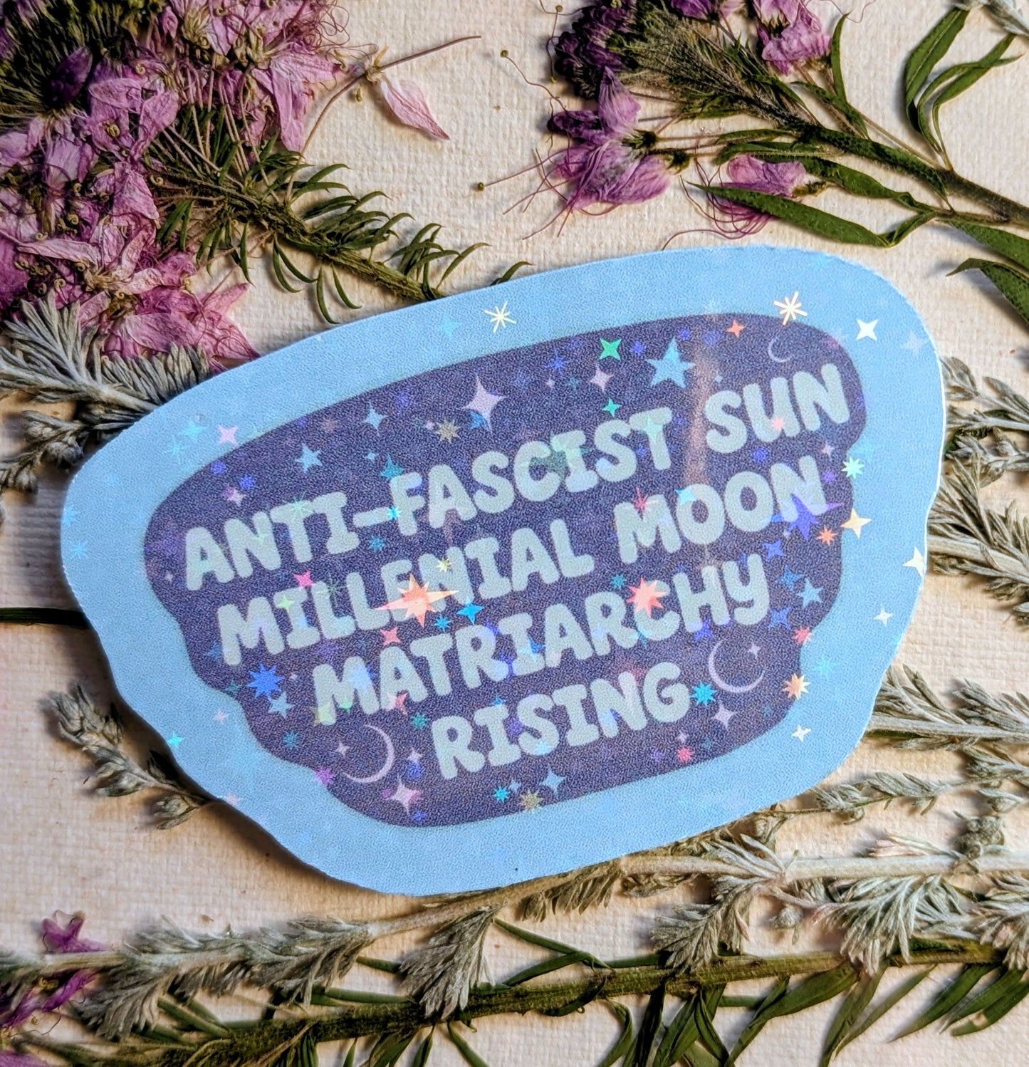 Anti-fascist Millennial Inspirational Feminist Vinyl Sticker
