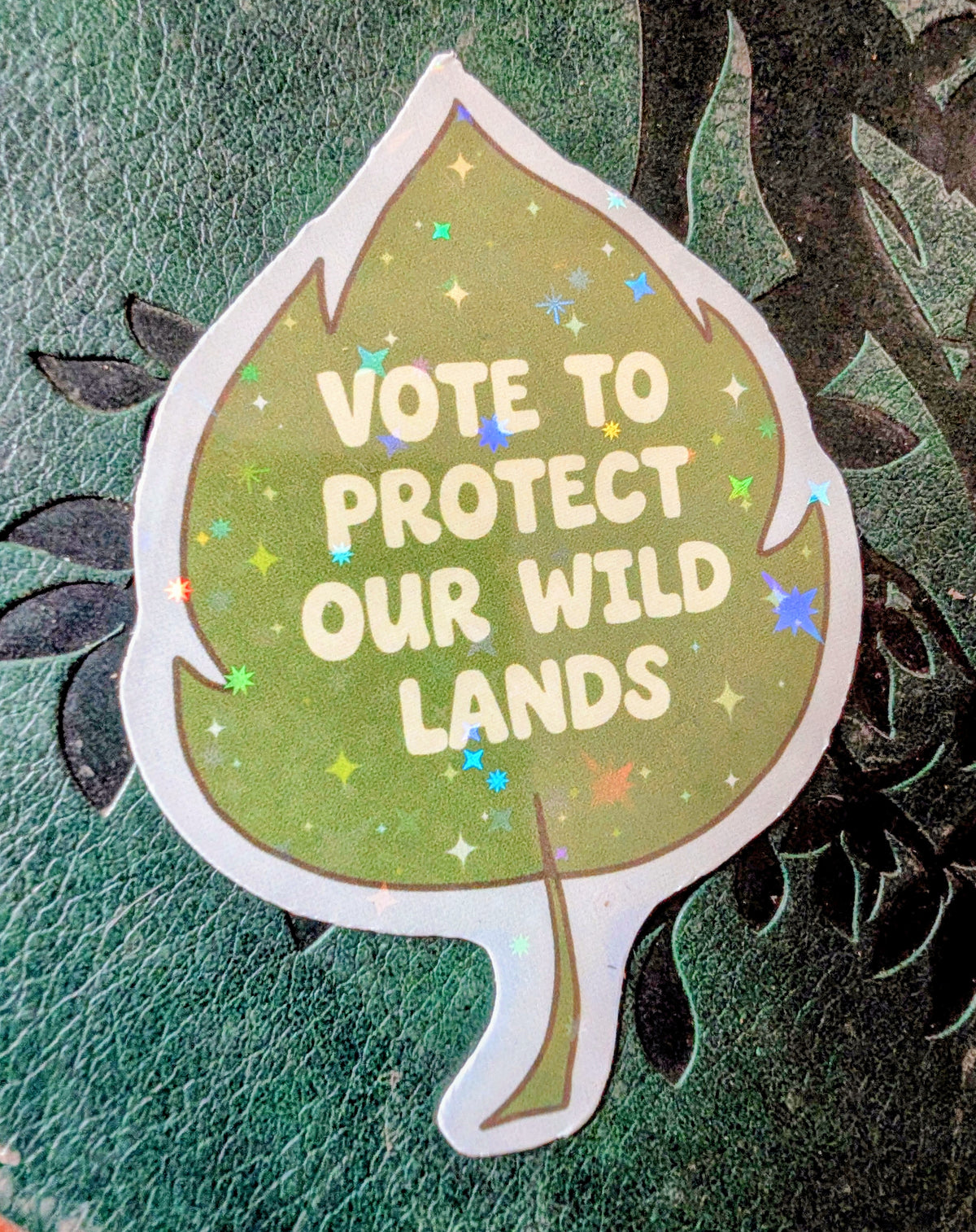 Support Wildland Firefighters, Climate Change, Protect Our Public Lands Glitter Vinyl Sticker