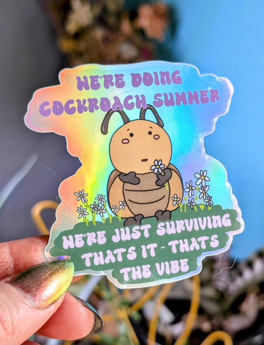 Feminist Feral Cockroach Vinyl Sticker