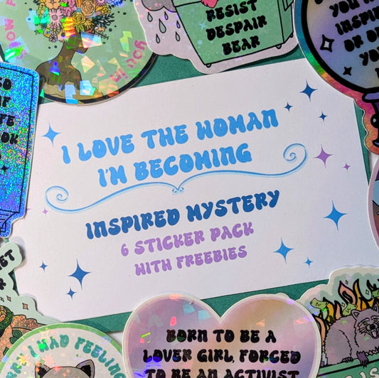I Love the Woman I'm Becoming Vinyl Mystery Sticker Pack